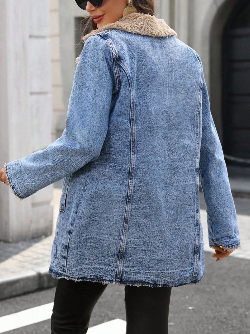 Blue Casual Women's Denim Jacket - Picture 2 of 9